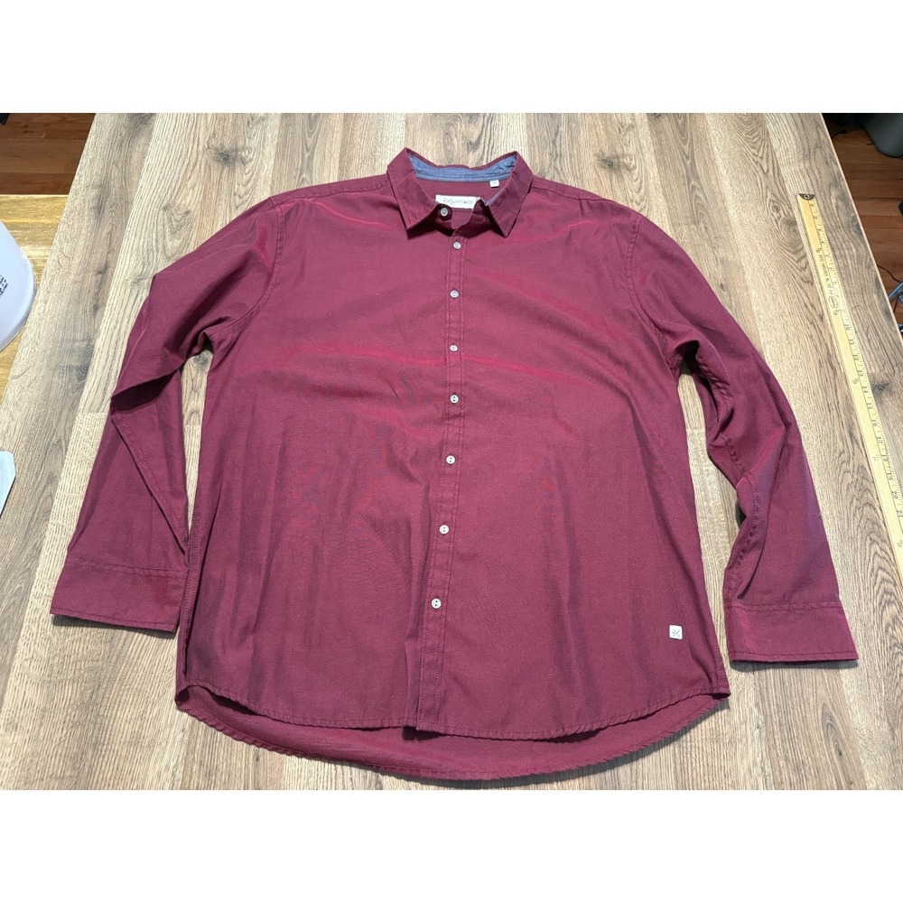 Depart West Shirt, Men's Size XXL, Red, Long Sleeve, Button Up Shirt